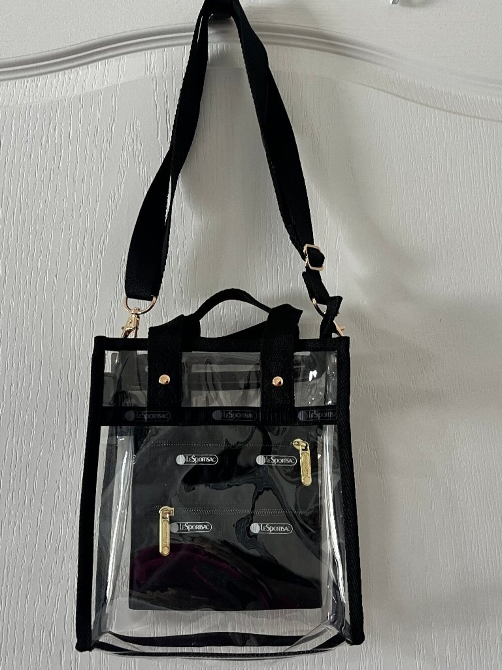 NWOT! LeSportsac Clear Transparent Crossbody Purse Stadium Bag
